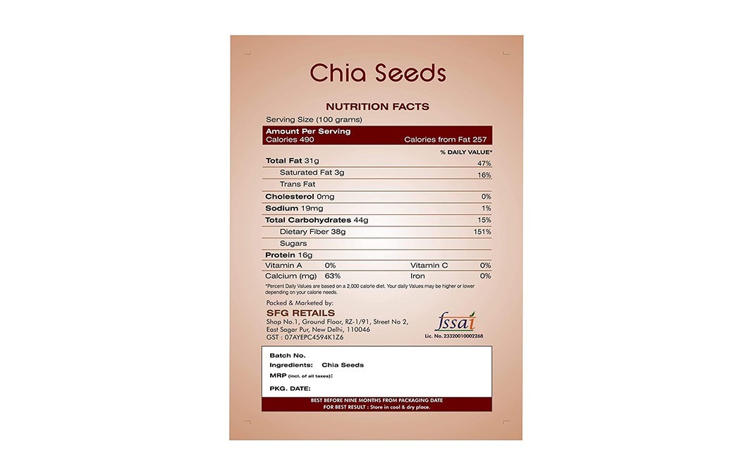 Preyaani Chia Seeds    Pack  500 grams